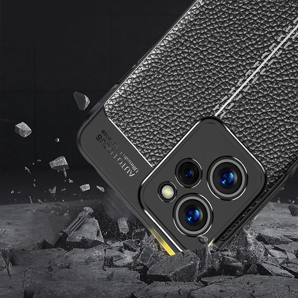 Xiaomi Redmi Note 12 Pro/Poco X5 Pro Hoesje Textuur Back Cover Zwart afbeelding 3