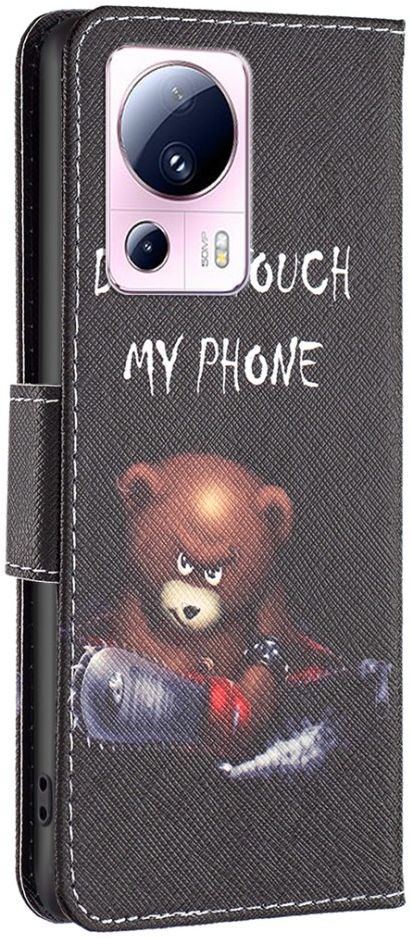 Xiaomi 13 Lite Hoesje Portemonnee Book Case Beer Print afbeelding 7