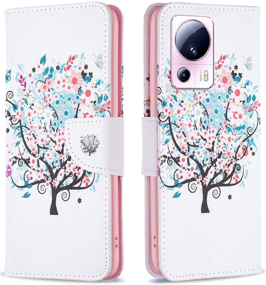 Xiaomi 13 Lite Hoesje Portemonnee Book Case Boom Print afbeelding 1