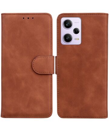 Xiaomi Redmi Note 12 Pro 5G / Poco X5 Pro Book Case Kunstleer Bruin Hoesjes