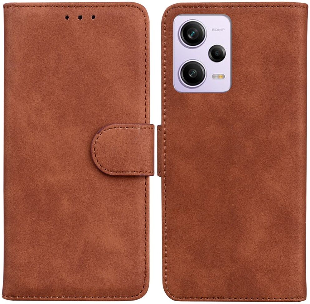 Xiaomi Redmi Note 12 Pro 5G / Poco X5 Pro Book Case Kunstleer Bruin afbeelding 1
