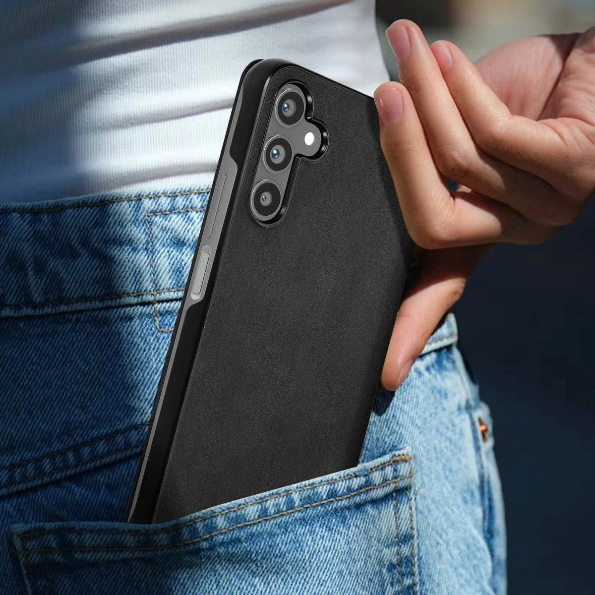 Origineel Samsung Galaxy A14 Hoesje Wallet Flip Case Zwart afbeelding 4