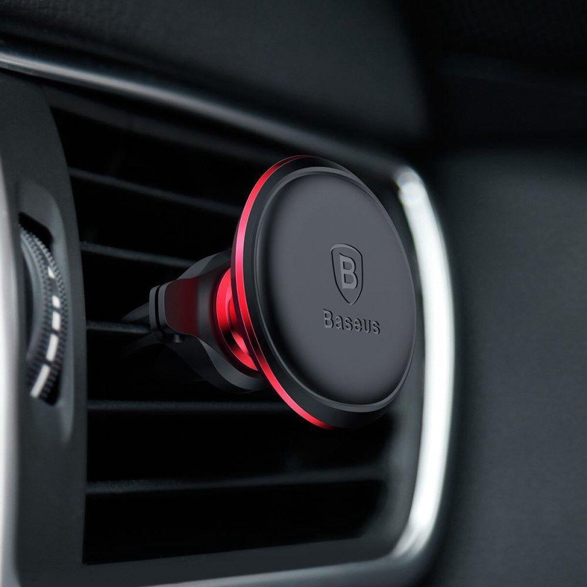 Baseus Magnetische Ventilatierooster Auto Telefoonhouder Rood afbeelding 3