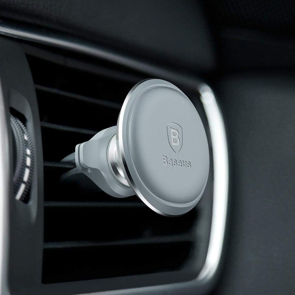 Baseus Magnetische Ventilatierooster Auto Telefoonhouder Zilver afbeelding 2
