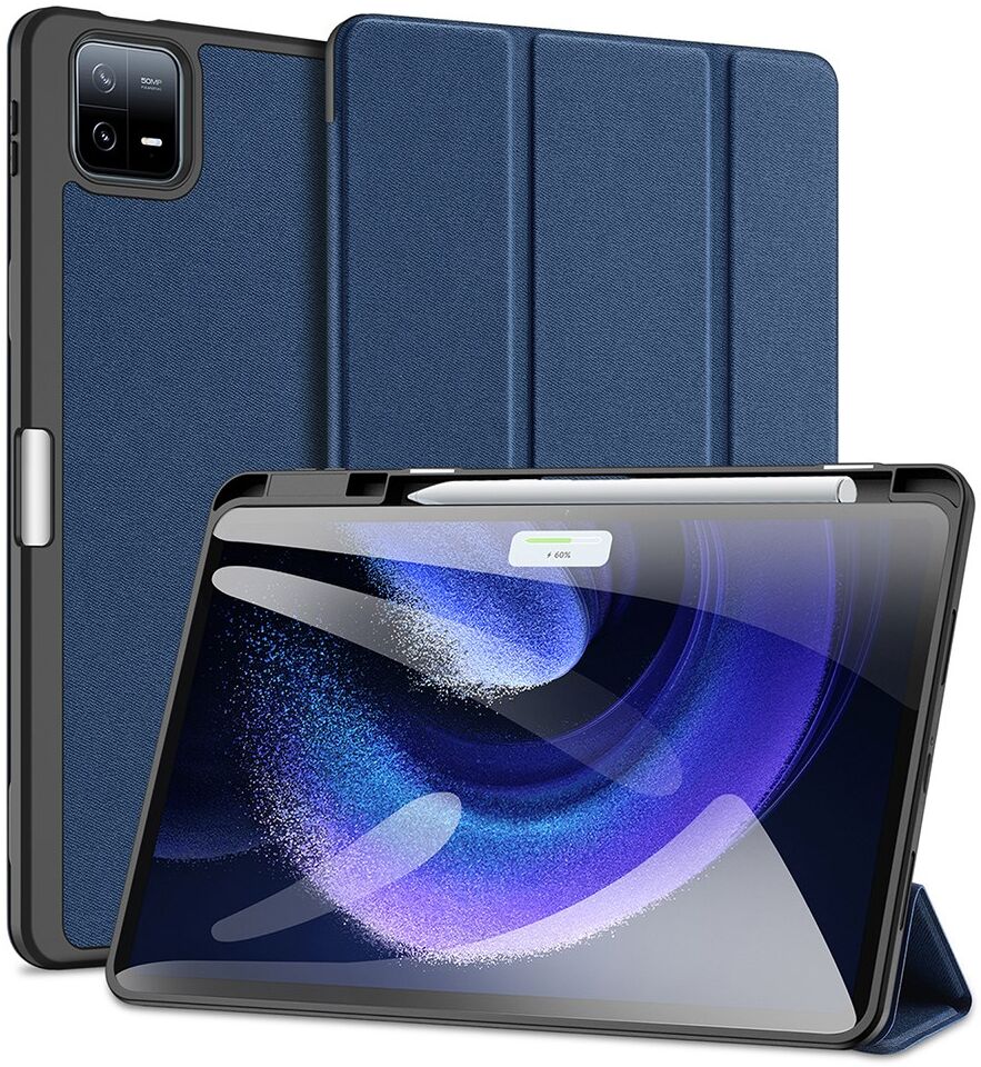 Dux Ducis Domo Xiaomi Pad 6 / 6 Pro Hoes Tri-Fold Book Case Blauw afbeelding 1