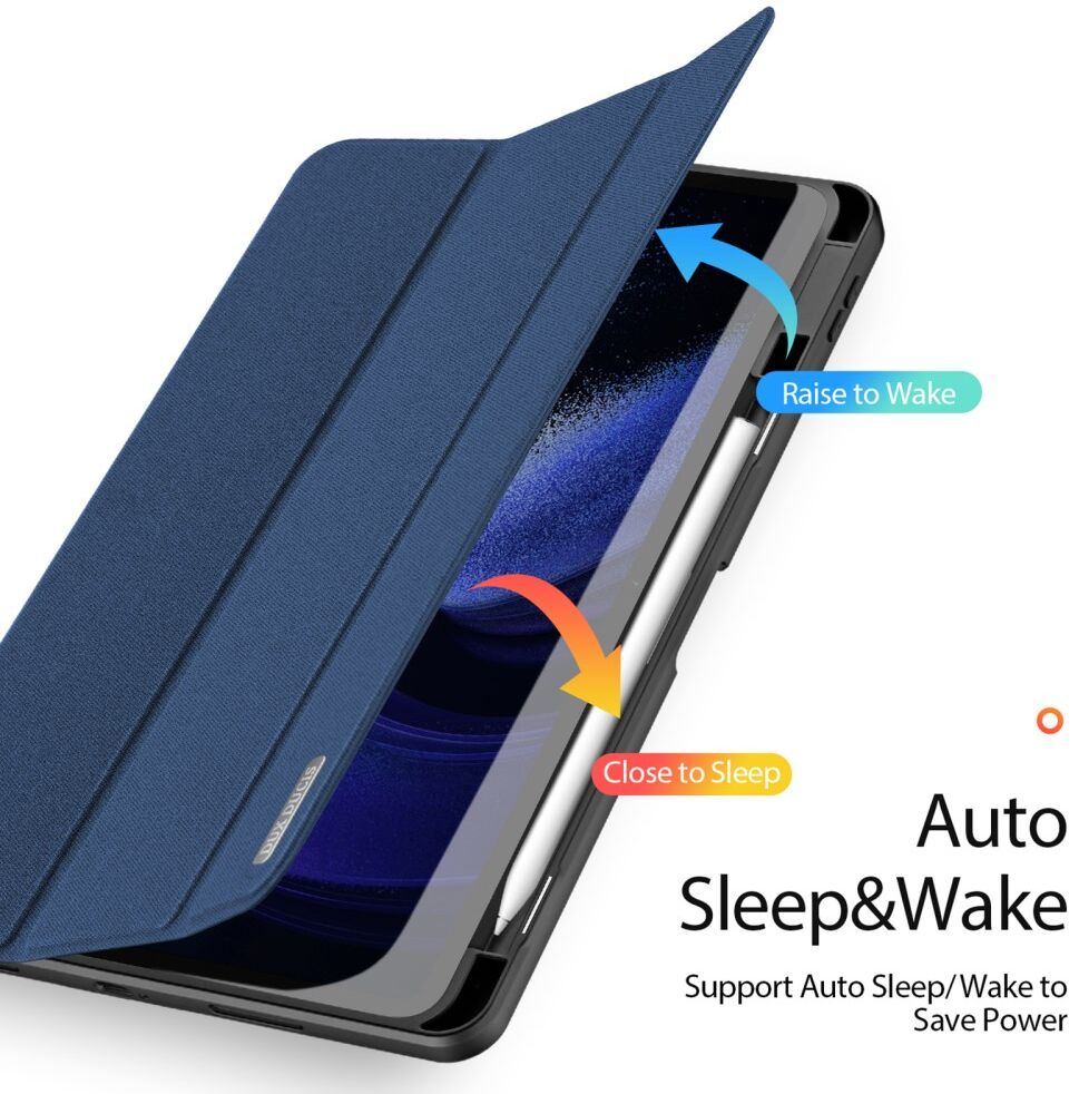 Dux Ducis Domo Xiaomi Pad 6 / 6 Pro Hoes Tri-Fold Book Case Blauw afbeelding 4