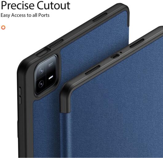 Dux Ducis Domo Xiaomi Pad 6 / 6 Pro Hoes Tri-Fold Book Case Blauw afbeelding 10