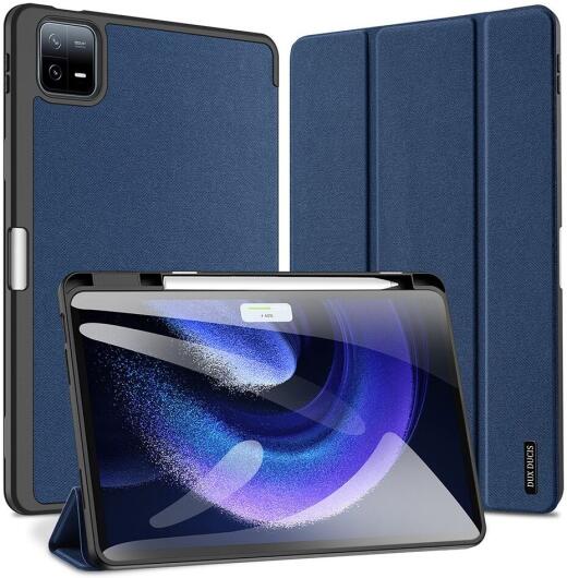 Dux Ducis Domo Xiaomi Pad 6 / 6 Pro Hoes Tri-Fold Book Case Blauw afbeelding 2