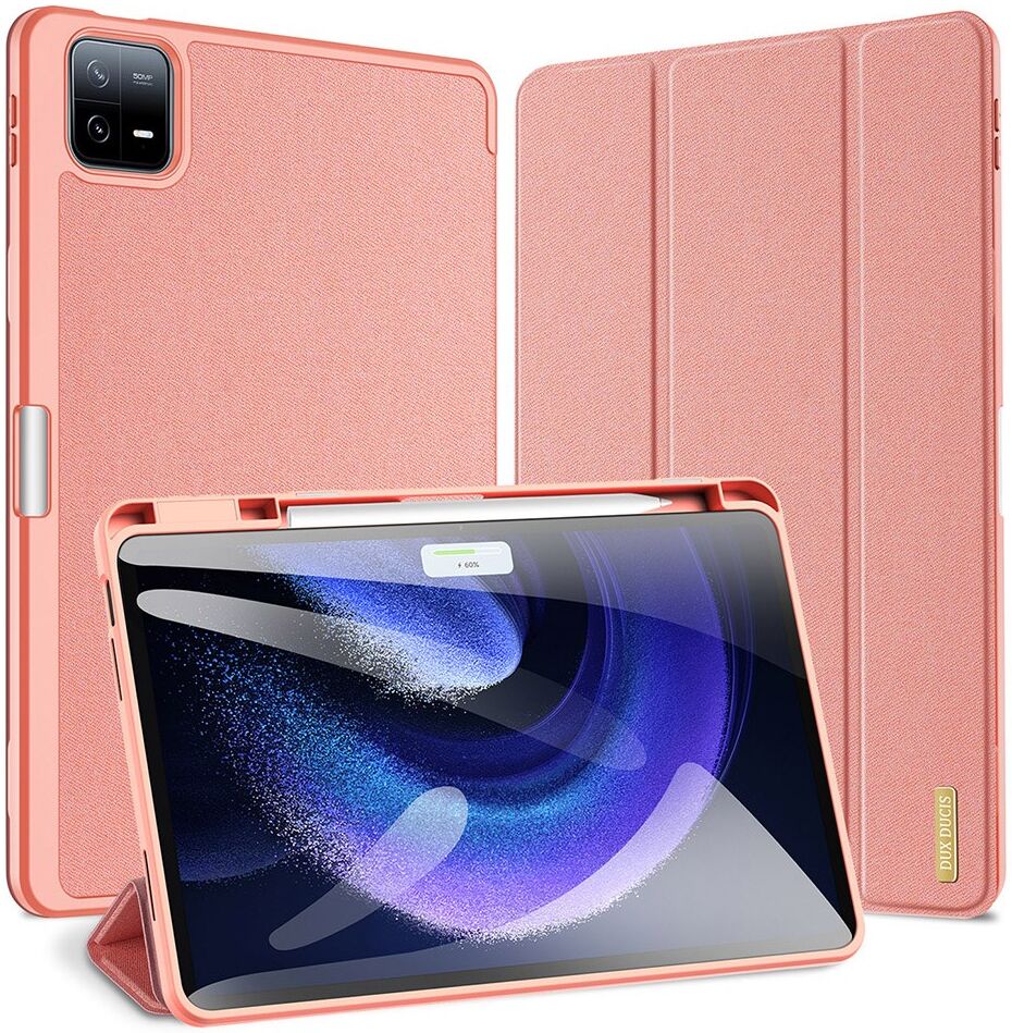 Dux Ducis Domo Xiaomi Pad 6 / 6 Pro Hoes Tri-Fold Book Case Roze afbeelding 2