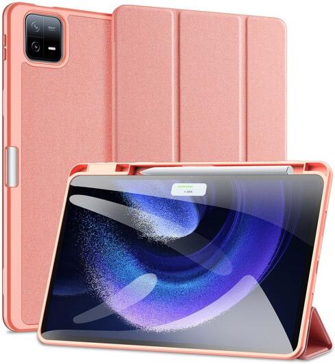 Dux Ducis Domo Xiaomi Pad 6 / 6 Pro Hoes Tri-Fold Book Case Roze afbeelding 1