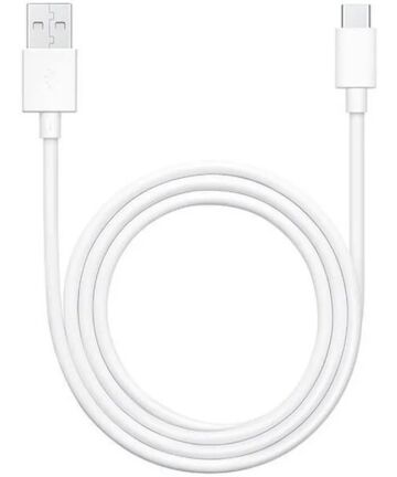 Originele Oppo 3A USB-A naar USB-C Kabel 65W Fast Charge 1 Meter Wit Kabels