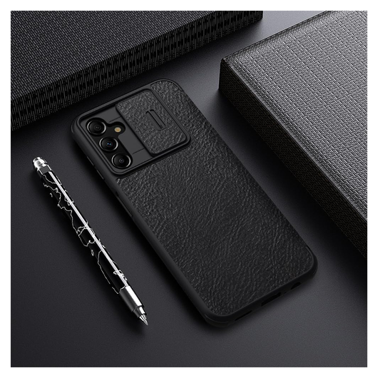 Nillkin Qin Pro Samsung Galaxy A14 Hoesje met Camera Slider Zwart afbeelding 5