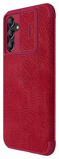 Nillkin Qin Pro Samsung Galaxy A14 Hoesje met Camera Slider Rood afbeelding 3