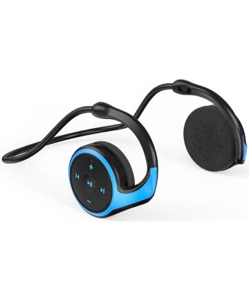 Bluetooth Earhook MicroSD Draadloze Oordopjes - Blauw Headsets