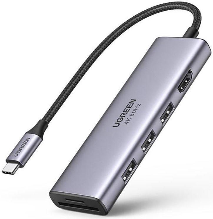 UGREEN 4-in-1 USB HUB met USB-A/Kaartlezer/HDMI voor Laptop/Macbook afbeelding 1