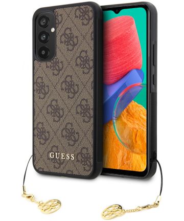 Guess Samsung Galaxy A34 Hoesje Charm Back Cover Bruin Hoesjes