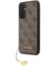 Guess Samsung Galaxy A34 Hoesje Charm Back Cover Bruin
