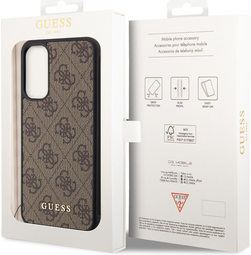 Guess Samsung Galaxy A34 Hoesje Charm Back Cover Bruin afbeelding 8
