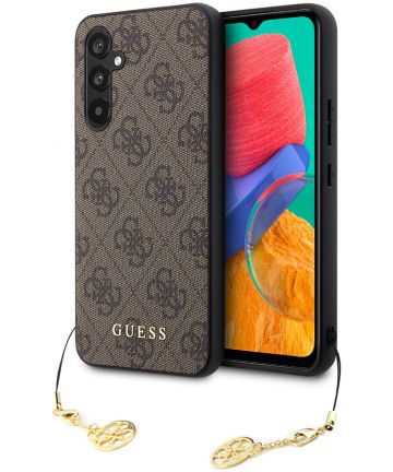 Guess Samsung Galaxy A54 Hoesje Charm Back Cover Bruin Hoesjes