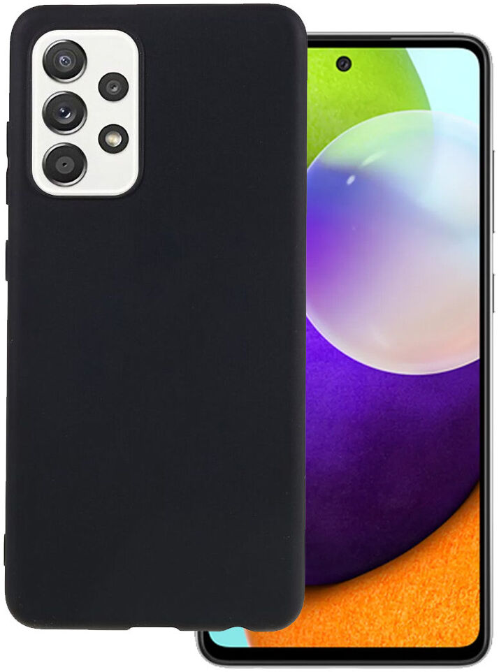Samsung Galaxy A52 / A52S Hoesje Dun TPU Matte Back Cover Zwart afbeelding