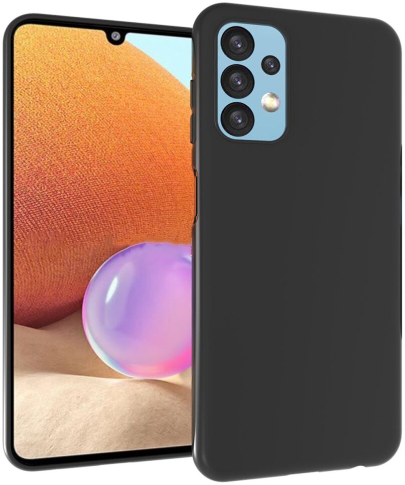 Samsung Galaxy A13 4G Hoesje Dun TPU Matte Back Cover Zwart afbeelding 1