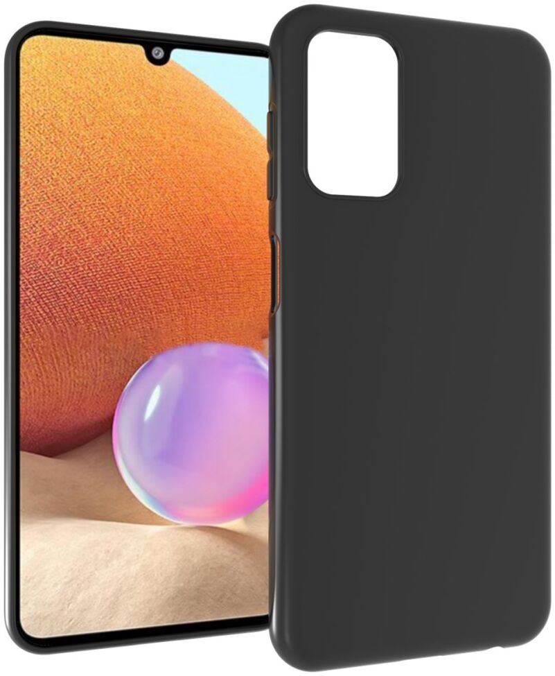Samsung Galaxy A13 4G Hoesje Dun TPU Matte Back Cover Zwart afbeelding 2