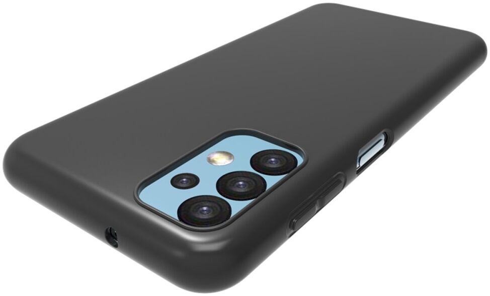 Samsung Galaxy A13 4G Hoesje Dun TPU Matte Back Cover Zwart afbeelding 4