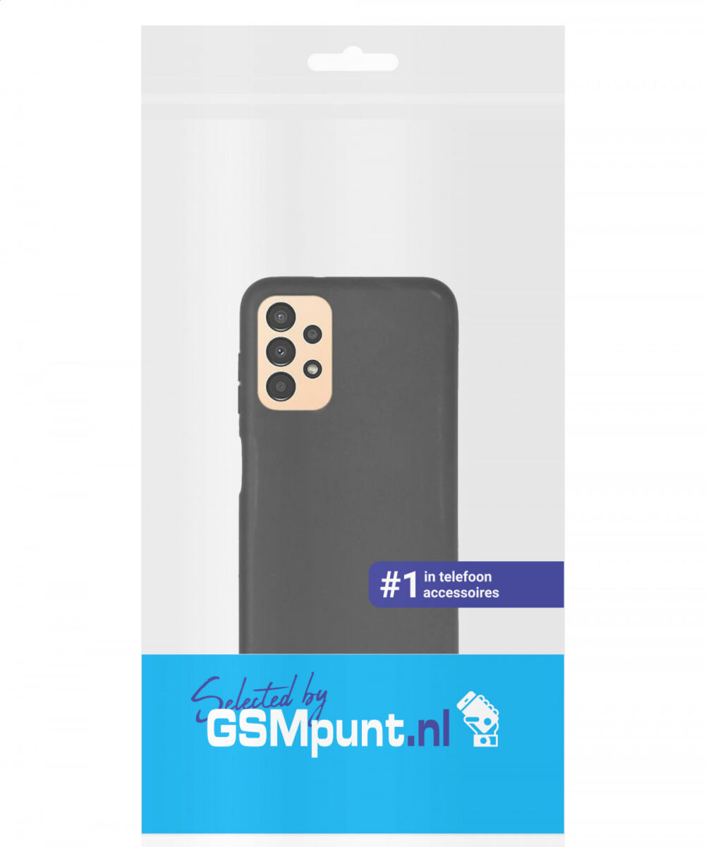 Samsung Galaxy A13 4G Hoesje Dun TPU Matte Back Cover Zwart afbeelding 6