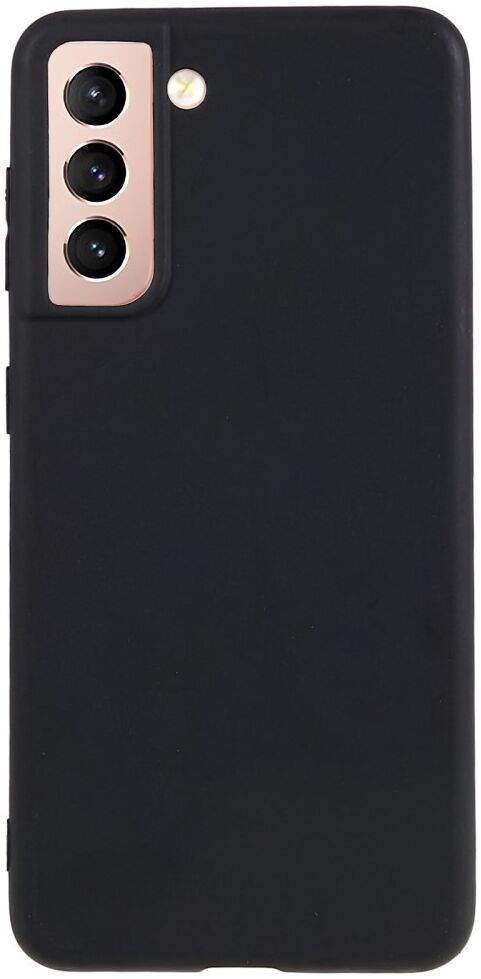 Samsung Galaxy S21 Plus Hoesje Dun TPU Matte Back Cover Zwart afbeelding 1