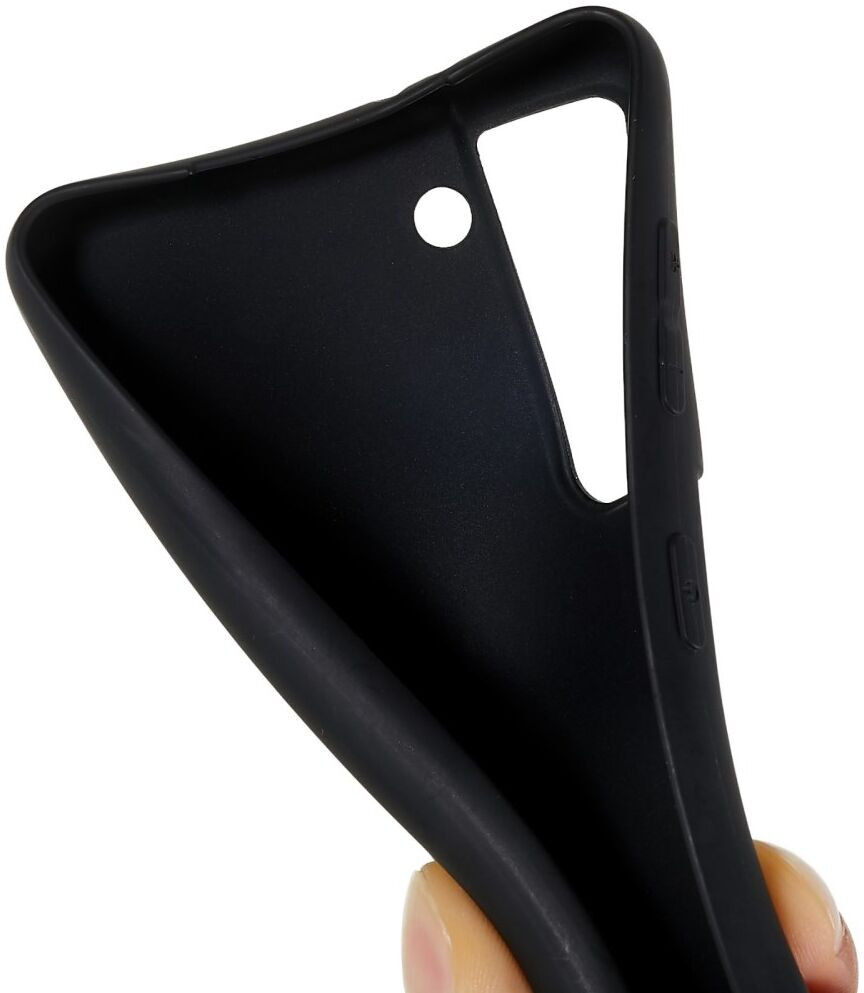 Samsung Galaxy S21 Plus Hoesje Dun TPU Matte Back Cover Zwart afbeelding 3