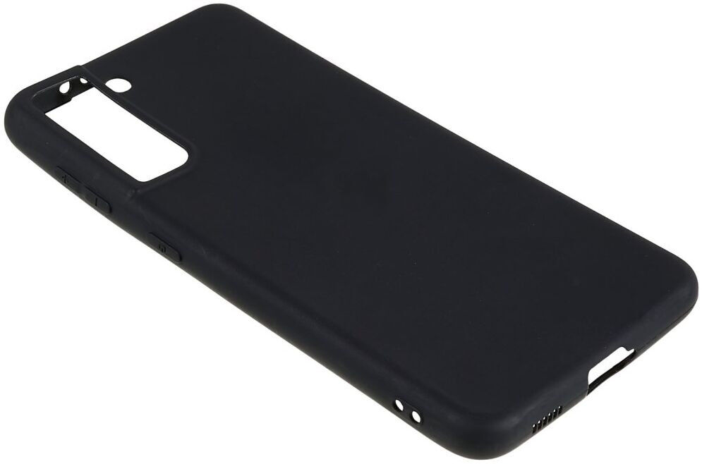 Samsung Galaxy S21 Plus Hoesje Dun TPU Matte Back Cover Zwart afbeelding 4