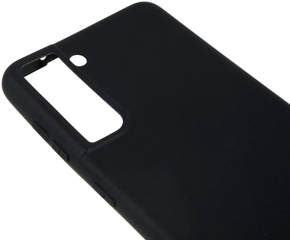 Samsung Galaxy S21 Plus Hoesje Dun TPU Matte Back Cover Zwart afbeelding 6