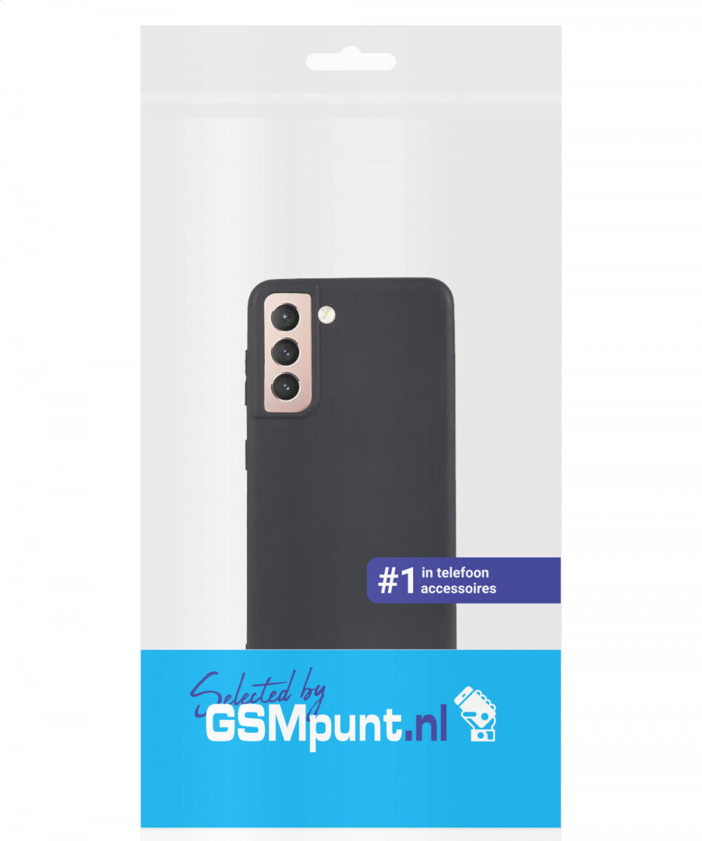 Samsung Galaxy S21 Plus Hoesje Dun TPU Matte Back Cover Zwart afbeelding 8