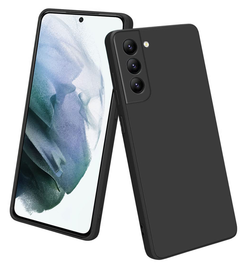 Samsung Galaxy S21 FE Hoesje Dun TPU Matte Back Cover Zwart afbeelding