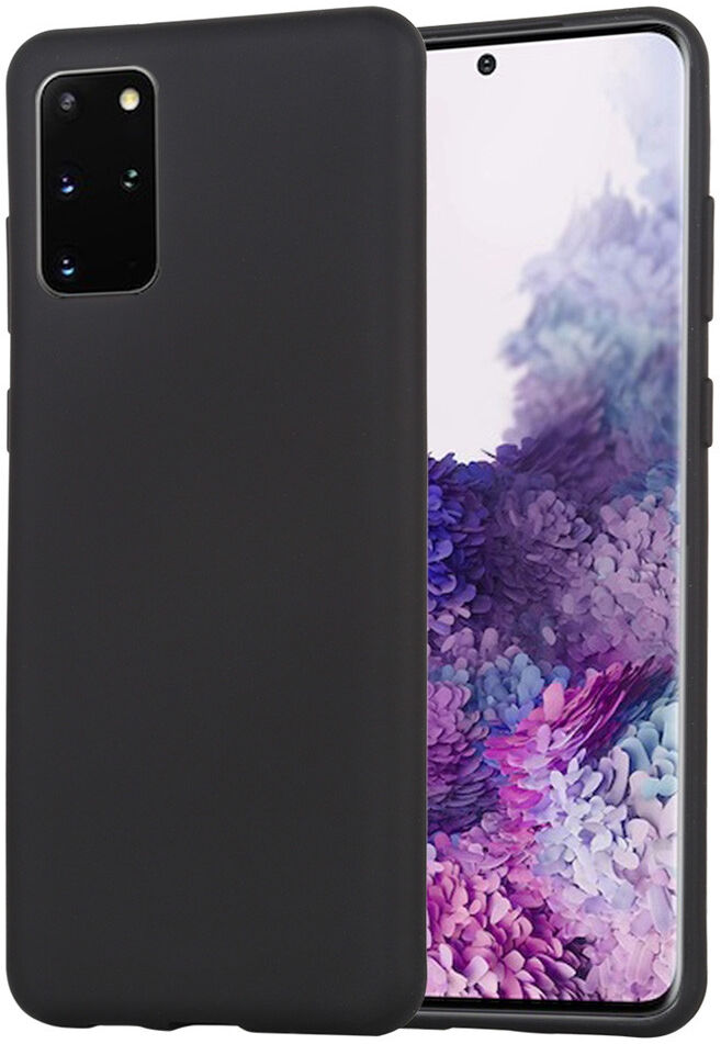 Samsung Galaxy S20 Hoesje Dun TPU Matte Back Cover Zwart afbeelding 1