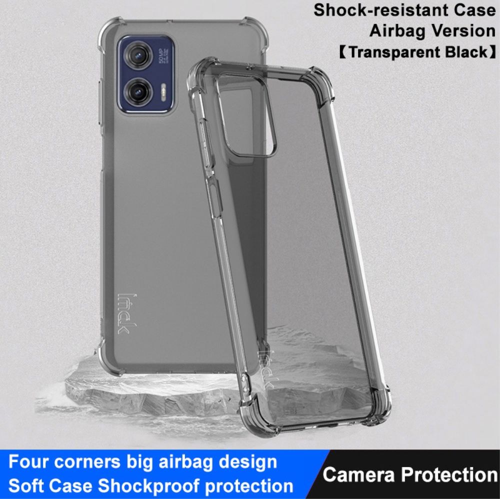 Imak Motorola Moto G73 Hoesje Schokbestendig TPU Transparant Zwart afbeelding 2