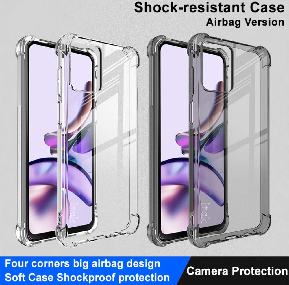 Imak Motorola Moto G73 Hoesje Schokbestendig TPU Transparant Zwart afbeelding 5