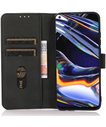 KHAZNEH Motorola Moto G73 Hoesje Retro Wallet Book Case Zwart