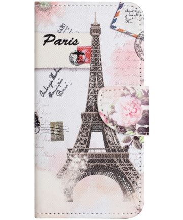 Samsung Galaxy A24 Hoesje Portemonnee Book Case Eiffeltoren Print Hoesjes