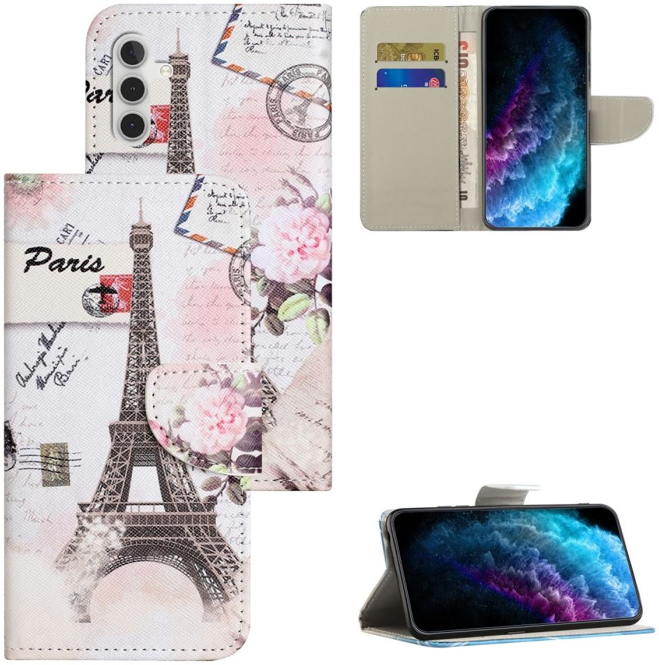 Samsung Galaxy A24 Hoesje Portemonnee Book Case Eiffeltoren Print afbeelding 6