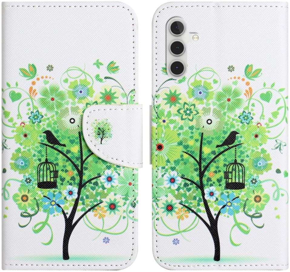 Samsung Galaxy A24 Hoesje Portemonnee Book Case Boom Print afbeelding 3