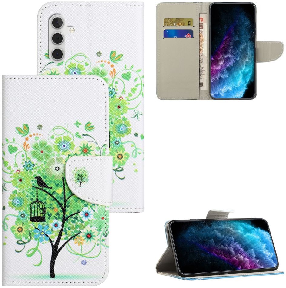 Samsung Galaxy A24 Hoesje Portemonnee Book Case Boom Print afbeelding 6