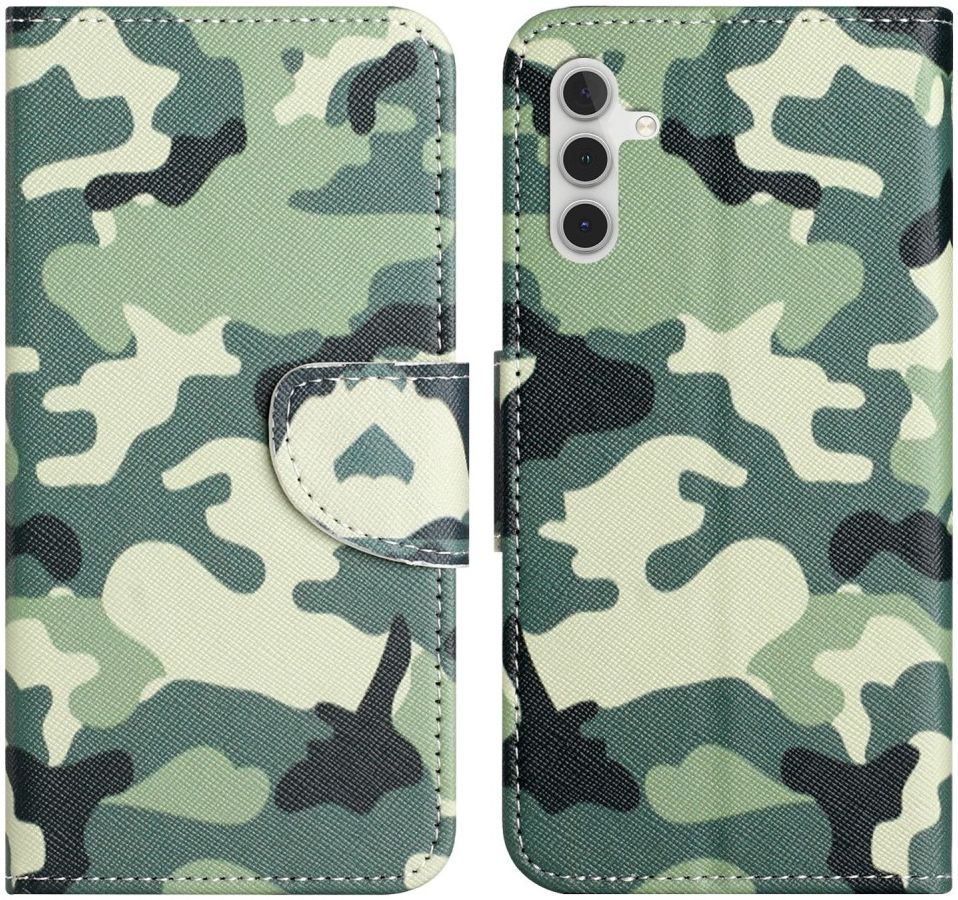 Samsung Galaxy A24 Hoesje Portemonnee Book Case Camo Print afbeelding 3