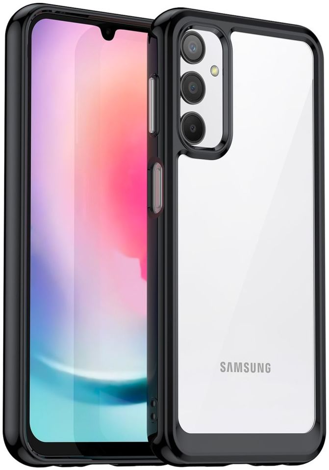 Samsung Galaxy A24 Hoesje Hybride Back Cover Zwart afbeelding 1