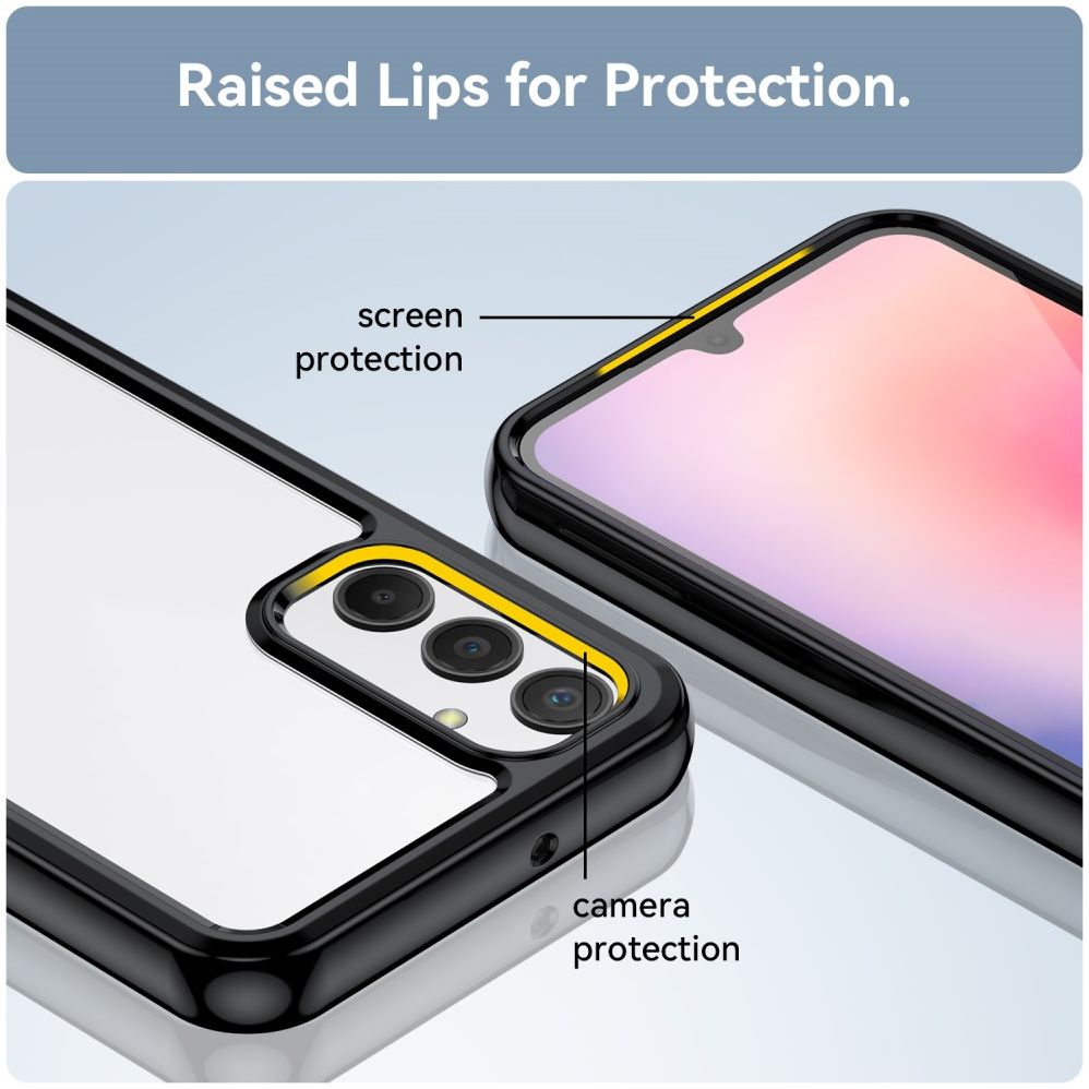 Samsung Galaxy A24 Hoesje Hybride Back Cover Zwart afbeelding 7