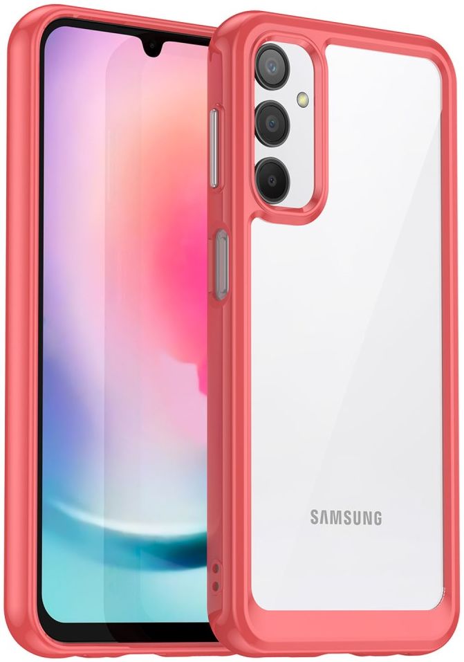Samsung Galaxy A24 Hoesje Hybride Back Cover Rood afbeelding 1