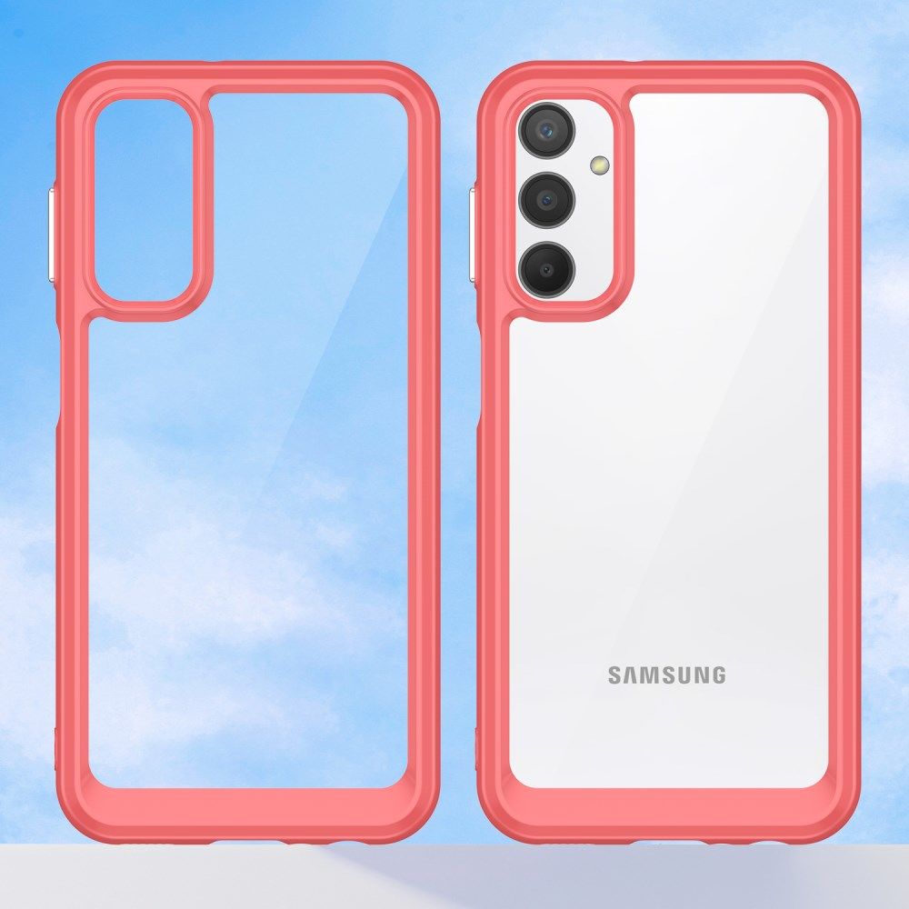 Samsung Galaxy A24 Hoesje Hybride Back Cover Rood afbeelding 2