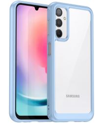 Samsung Galaxy A24 Hoesje Hybride Back Cover Blauw