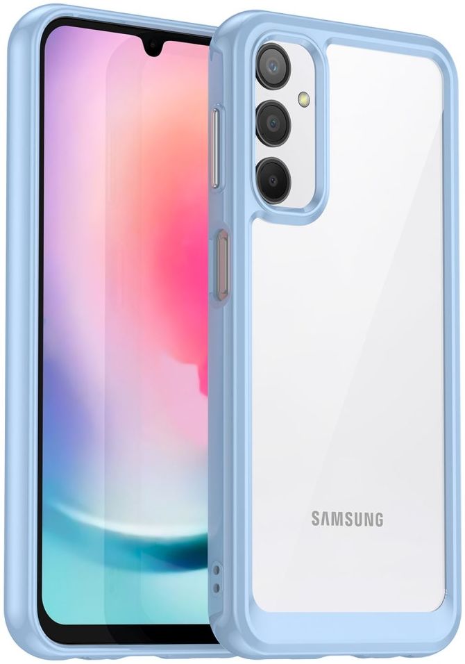 Samsung Galaxy A24 Hoesje Hybride Back Cover Blauw afbeelding 1