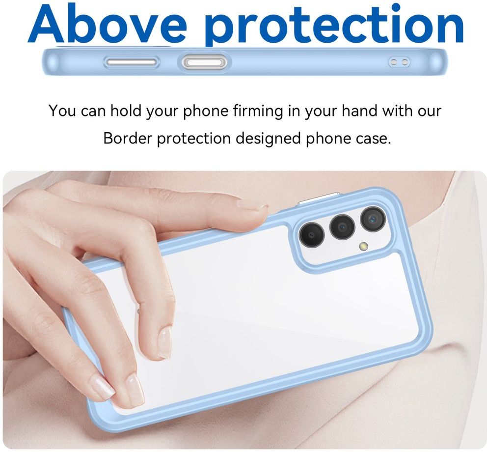 Samsung Galaxy A24 Hoesje Hybride Back Cover Blauw afbeelding 3